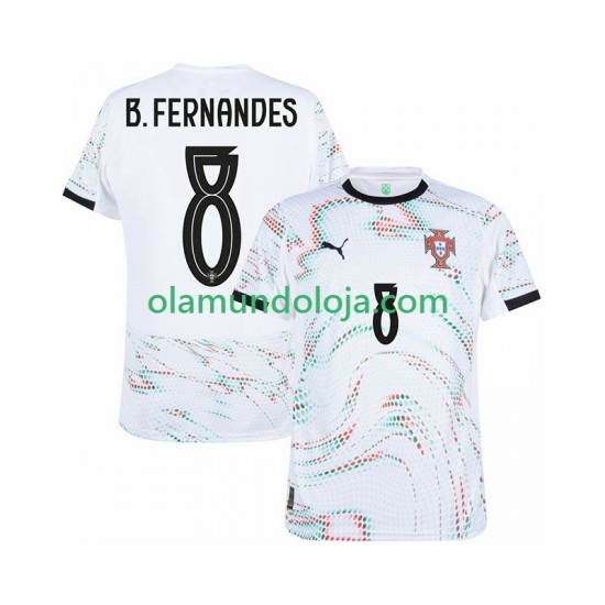 Camisola Portugal Bruno Fernandes 8 Homem Equipamento Segundo 2025-2026 Manga Curta